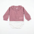 Pink Makeup Body Long Sleeve Plumeti with Collar — AGÜ Baby Spanish baby clothes — view 1