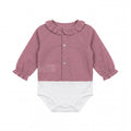 Pink Makeup Body Long Sleeve Plumeti with Collar — view 3 — handcrafted in Spain — AGÜ Baby — view 3
