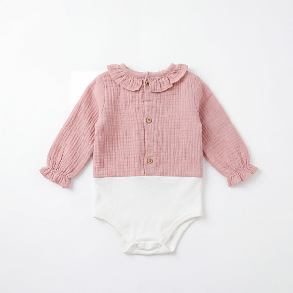 Pink Makeup Body Long Sleeve with Collar — AGU Baby Spanish baby clothes