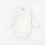 Unisex Beige Crossed Lace Bodysuit Long Sleeve — AGÜ Baby Spanish baby clothes