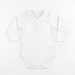 White Body Long Sleeve with Baby Collar — AGÜ Baby Spanish baby clothes