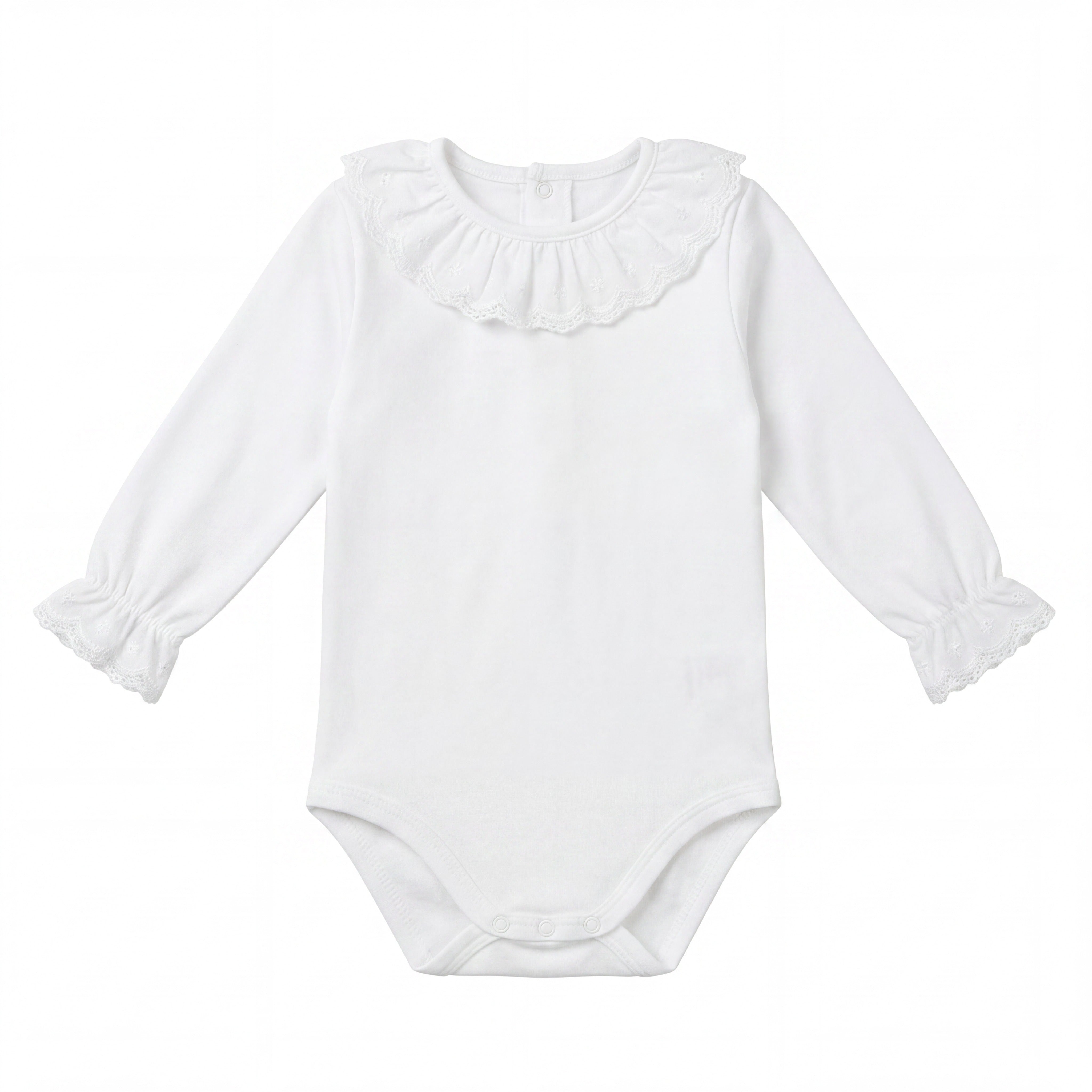 White Body Plumeti with Collar — AGÜ Baby Spanish baby clothes